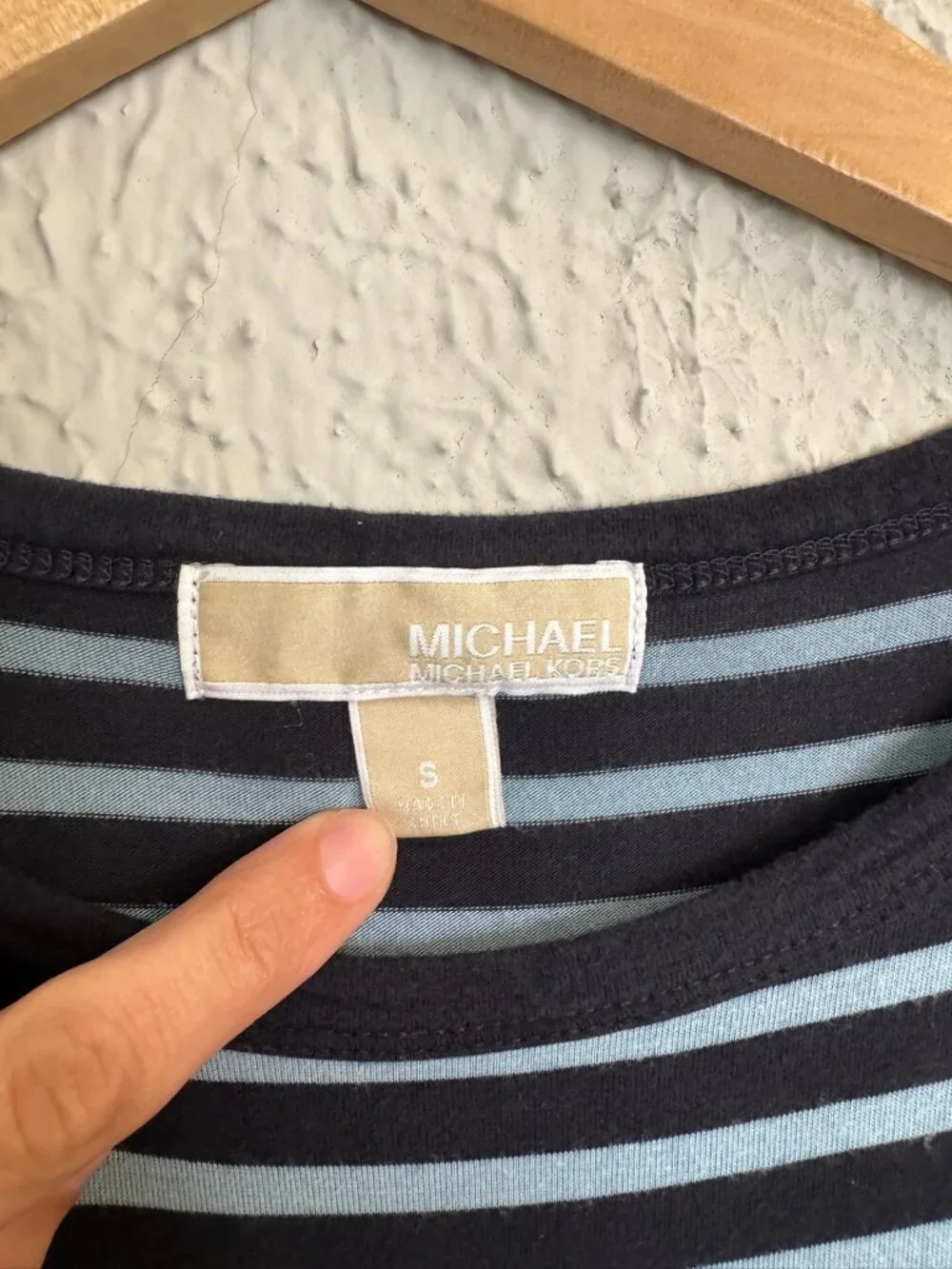 Blue Striped Michael Kors Midi Dress